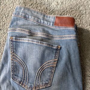 Hollister Blue Jeans Classic Denim with Signature Stitching